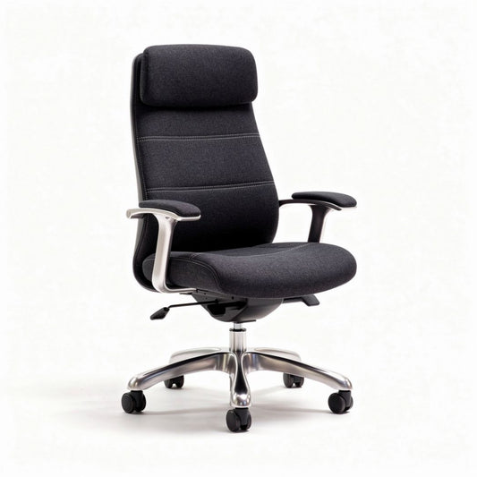 Ergonomic office chair with mesh back and adjustable height black color